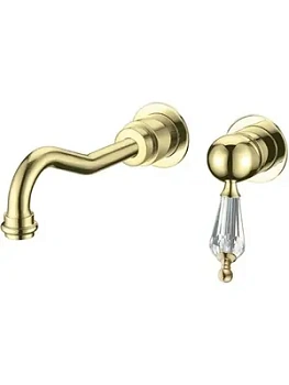 Смеситель Boheme 327 для раковины, встраиваемый, однозахватный, золото