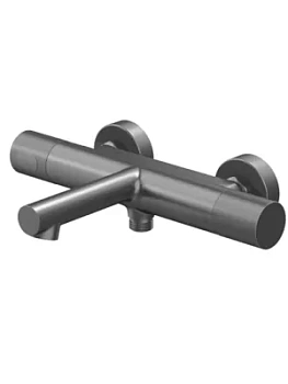 Смеситель для ванны/душа IDDIS термостатический, короткий излив, графит матовый DUNGM02i74WA