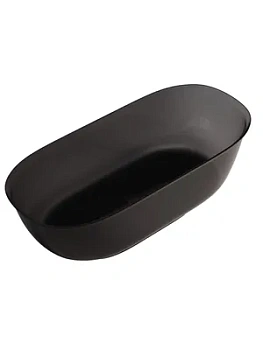 Прозрачная ванна Abber (1700х750) отдельностоящая, донный клапан, черная AT9707Onyx