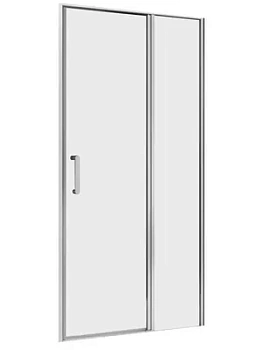 Душевая дверь ABBER AG04100S (1000х1950) распашная, стекло 6мм прозрачное/хром