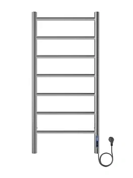 Полотенцесушитель электрический toHit 7 (400х900мм) 115Вт, нерж.сталь, кноп. панель, хром