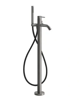 Смеситель 54028.707 для ванны/душа, напольный, внешняя часть, черный металл брашированный