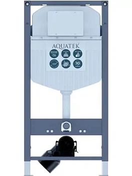 Инсталляция Aquatek 50 для подвесного унитаза, механический смыв 1130х520х100мм INS-0000023