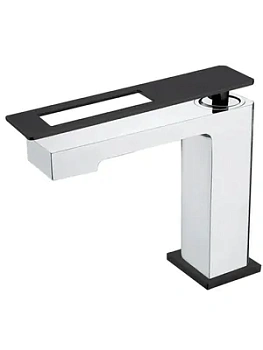 Смеситель Boheme 141-CRB для раковины, на 1 отверстие, однозахватный, хром+черный