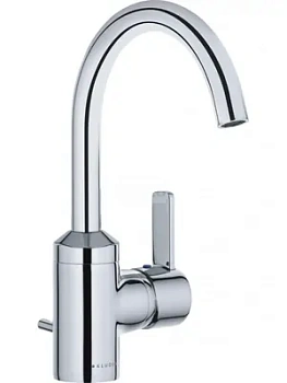 Смеситель KLUDI для умывальника, донный клапан, аэратор, поворотный излив (хром) 382550575