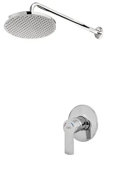 Душевая система ESKO Set_3in1 встраиваемый однозахватный смеситель, кронштейн, верхний душ, хром