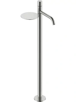 Смеситель Boheme 120-NB для раковины, напольный, однозахватный, ручка diamond, никель браш