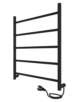 Полотенцесушитель Indigo б/п (electro) 600х500 (скр.монтаж, унив.подкл) черный муар LCLE60-50BRR