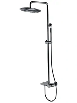 Душевая система Boheme 128-SGM.4 настенная, с изливом, верхний/ручной душ, графит гл