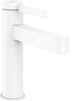 Смеситель Hansgrohe 76024700 для раковины 110 CoolStart, слив.клапан Push-Open, матов.белый