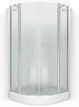 Уголок душевой GOOD DOOR BAS R-90-C-CH (90х90) полукруглый, без поддона