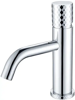 Смеситель Boheme 121-CRCR для раковины, на 1 отверстие, однозахватный, ручка diamond, хром
