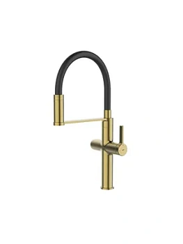 Смеситель для кухни Iddis с каналом для фильтрованной воды,гибкий излив,золото мат. IKNMGFFi05