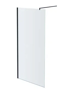 Душевая стенка АКВАТЕК AQ WIW 14020BL 1400х2000 без поддона, стекло прозрачное/профиль черный
