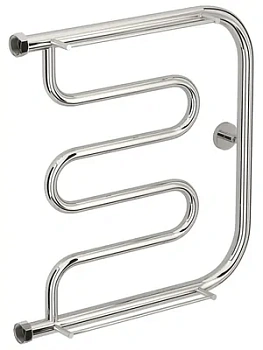 СУНЕРЖА Лира + 2 полки Полотенцесушитель 500х500 нерж.сталь, нак. гайка 1"