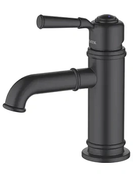 Смеситель для раковины Aquatek AQ1510MB однозахватный, излив 72мм, б/дон. клап., черный мат