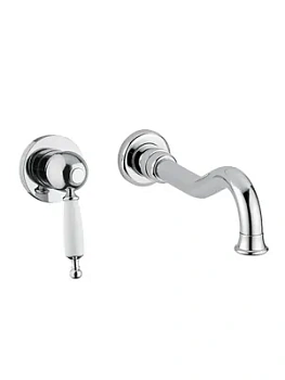 Смеситель для раковины Migliore скрытого монтажа, ручка белая, хром ML.OXF-6345.BI.CR