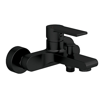 Смеситель для ванны/душа Cersanit BLACK 63108 настенный, однорычажный, черный