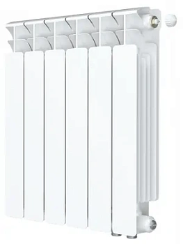 Радиатор биметаллический Rifar Ventil BVR 500 нижнее правое подключ., 6 секции, 1182 Вт, белый