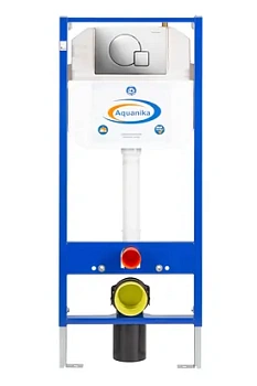 Инсталляция для унитаза AQUANIKA BASIC 113х45х12 кнопка Q-type хром, крепеж, шумоиз 10.702.450.02.10