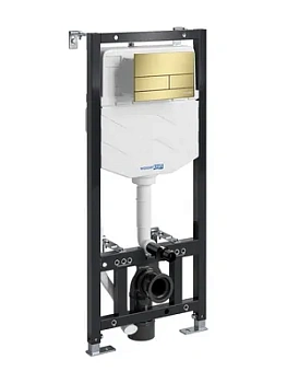 Инсталляция для унитаза WasserKRAFT с клавишей смыва, золото матовое 10TLT.010.ME.MG04