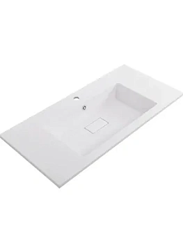 Раковина накладная Cezaris CZR-1000/480-LV-MR-PRS (1000x480x145) прямоугольная, белый