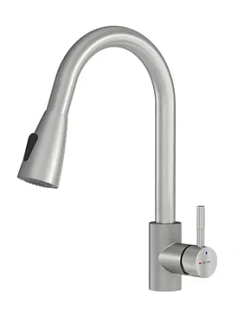 Смеситель для кухни AM.PM F85B07511 однозахватный, вытяжной излив, сатин мат