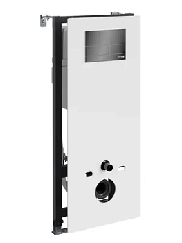 Инсталляция для унитаза WasserKRAFT с клавишей смыва, цвет:черный/белый 20TLT.010.ME.WH.PB04