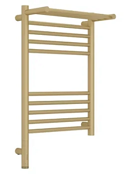 СУНЕРЖА с полкой Полотенцесушитель 600х400 шампань матовая МЭМ левый 022-6006-6040