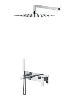 Душевая система Boheme 474-CR встраиваемая, однозахватная, вехний/ручной душ, хром