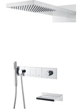 Душевая система Boheme 132-2-CR встраиваемая, излив, верхний/ручной душ, хром