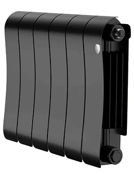 Радиатор биметаллический 6 секций ROYAL THERMO ВШГ:370х480х90, 690Вт Noir Sable, НС-1683693