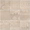Provenza Gesso E3FN Decoro Patchwork Taupe Linen Rett 20x20