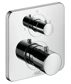 Смеситель Axor 34725 термостатический с запорным/переключающ. вентилем,внешняя часть,хром