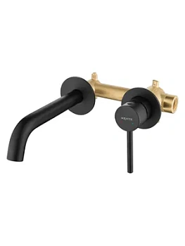 Смеситель для раковины Aquatek AQ1313MB встраиваемый, однозахватный, излив 180мм, черный мат