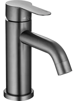 Смеситель для раковины Swedbe L11301GT однозахватный, низкий излив 80мм, цвет: графит