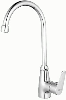 Смеситель для кухни Lemark LM6555C однозахватный, высокий поворотный излив, хром