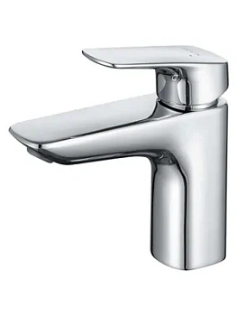 Смеситель для раковины Aquatek AQ1010CR однозахватный, низкий излив 97мм, б/дон. клапана, хром