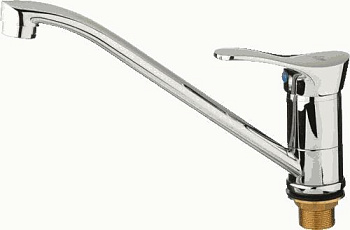 Смеситель Ledeme Н14 для кухни, поворотный излив, однозахватный, хром L4914