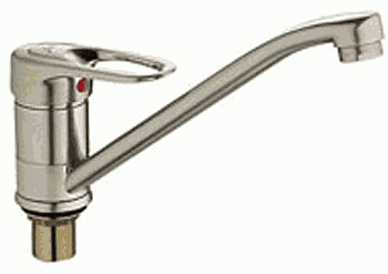 Смеситель Ledeme Н04А для кухни, с поворотным изливом, однозахватный, сатин L4904A