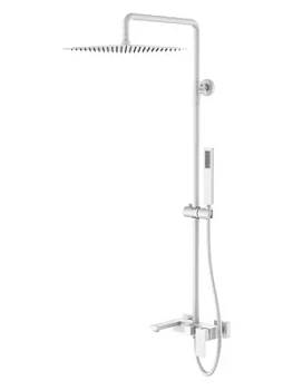 Душевая система Boheme 478-MW настенная, однозахватная, верхний/ручной душ, белый мат