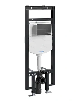 Инсталляция для унитаза WasserKRAFT с клавишей смыва, черный матовый 58TLT.010.ME.MB04