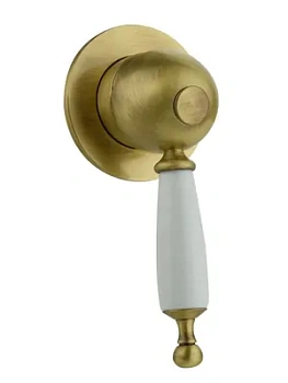 Смеситель для душа Migliore скрытого монтажа, ручка белая, бронза ML.OXF-6330.BI.BR