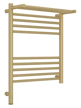 СУНЕРЖА с полкой Полотенцесушитель 600х500 шампань матовая МЭМ левый 022-6006-6050