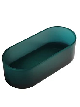 Прозрачная ванна Abber (1700х750) отдельностоящая, донный клапан,бирюзовая AT9708Aquamarin