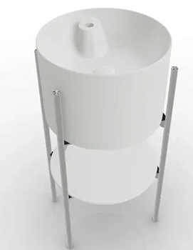 Раковина AeT 440х440х300 с отверстием под смеситель, белая матовая L806T0R1V0101