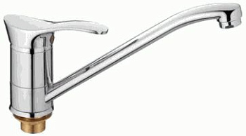 Смеситель Ledeme Н01 для кухни, однозахватный, поворотный излив, хром L4901