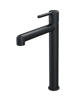 Смеситель для умывальника Iddis однозахватный, высокий излив 241мм, черный матовый AIGBL01i01