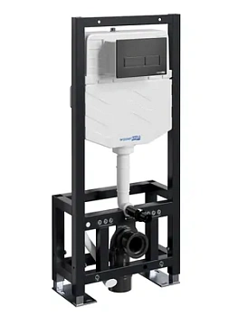 Инсталляция для унитаза WasserKRAFT с клавишей смыва, цвет: черный 61TLT.010.ME.MB03