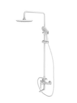 Душевая система IDDIS верхний/ручной душ, 3 режима, белый матовый WT3Fi06